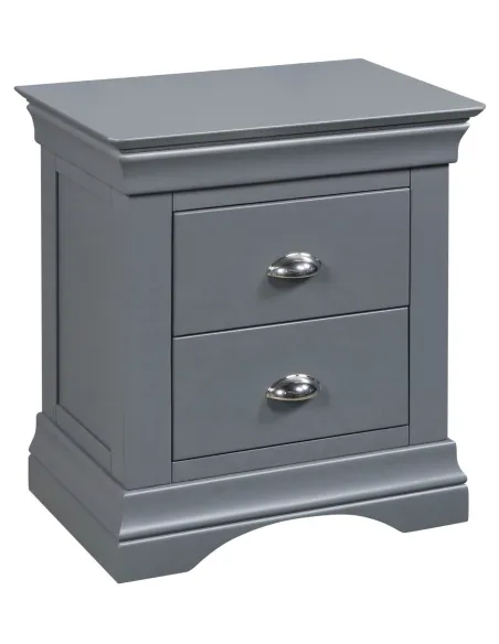 Daniella 2 Drawer Bedside Locker - Dark Grey