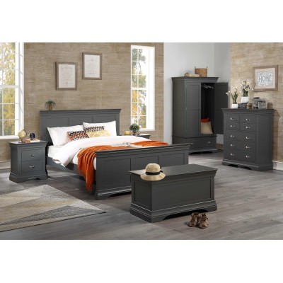 Daniella 2 Drawer Bedside Locker - Dark Grey