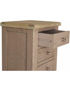 Salou 3 Drawer Bedside Locker - Whitewash Brushed Oak 2