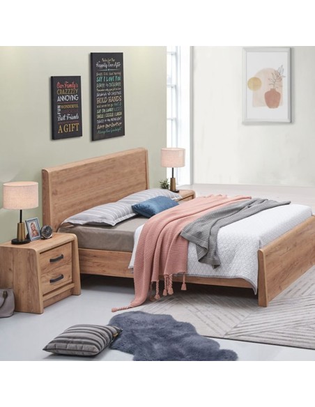 Jack 2 Drawer Bedside Locker - Oak