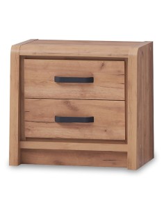 Jack 2 Drawer Bedside Locker - Oak