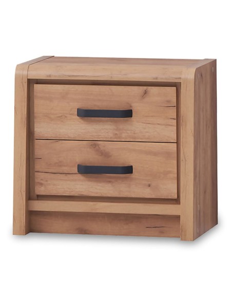 Jack 2 Drawer Bedside Locker - Oak
