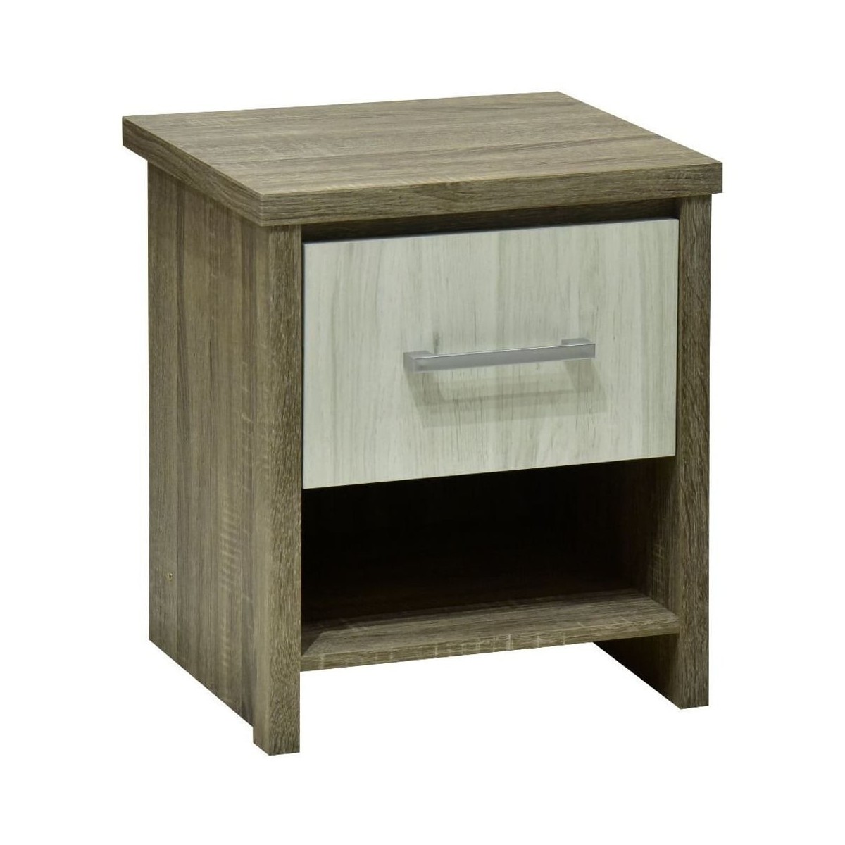 Lucy 1 Drawer Bedside Locker - Sonoma/Grey Oak