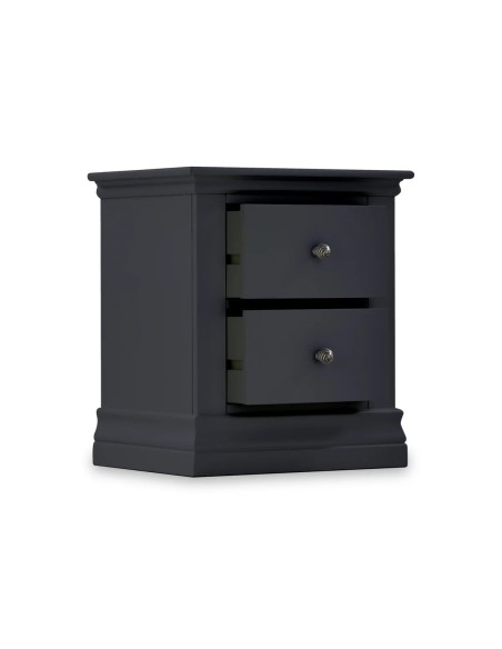 Weston 2 Drawer Bedside Locker - Charcoal