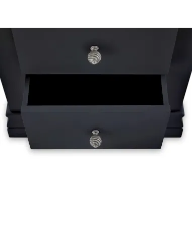 Weston 2 Drawer Bedside Locker - Charcoal