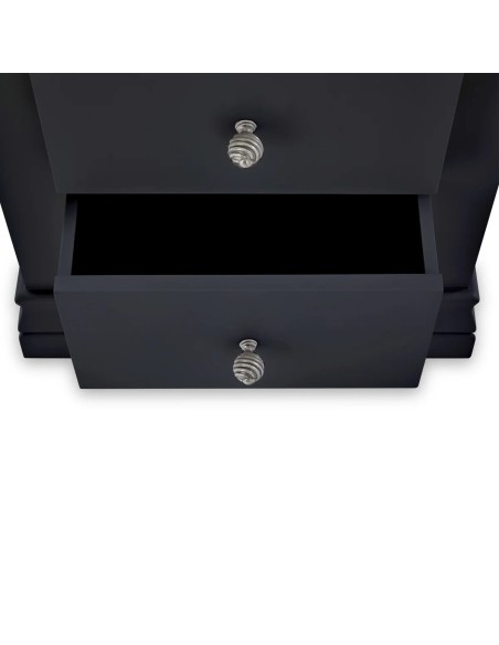 Weston 2 Drawer Bedside Locker - Charcoal