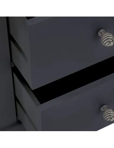 Weston 2 Drawer Bedside Locker - Charcoal