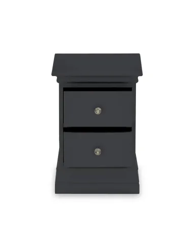 Weston Narrow Bedside Locker - Charcoal