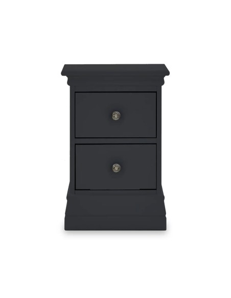 Weston Narrow Bedside Locker - Charcoal