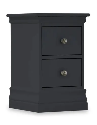Weston Narrow Bedside Locker - Charcoal