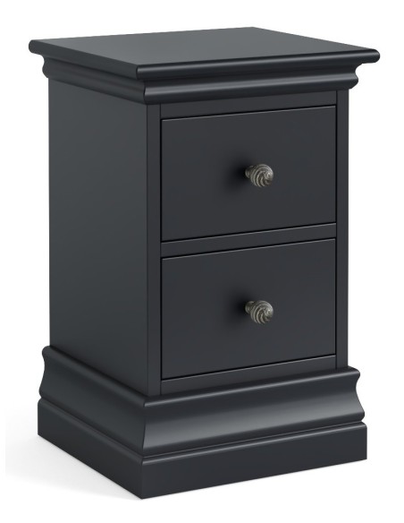 Weston Narrow Bedside Locker - Charcoal
