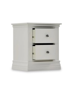 Weston 2 Drawer Bedside Locker - Light Grey 2