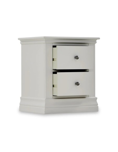 Weston 2 Drawer Bedside Locker - Light Grey