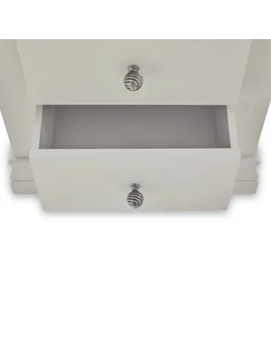 Weston 2 Drawer Bedside Locker - Light Grey