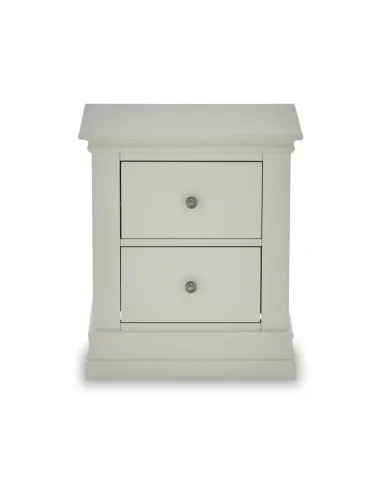 Weston 2 Drawer Bedside Locker - Light Grey