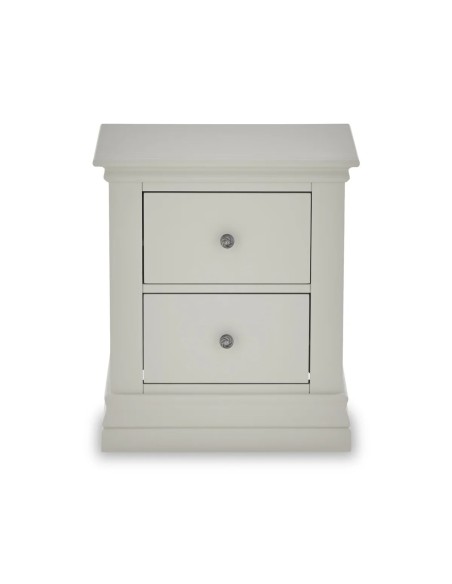 Weston 2 Drawer Bedside Locker - Light Grey