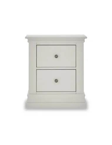 Weston 2 Drawer Bedside Locker - Light Grey