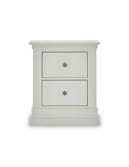 Weston 2 Drawer Bedside Locker - Light Grey