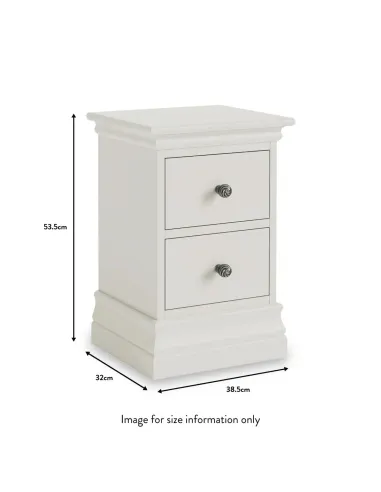 Weston Narrow Bedside Locker - Light Grey