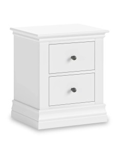 Weston 2 Drawer Bedside Locker - White