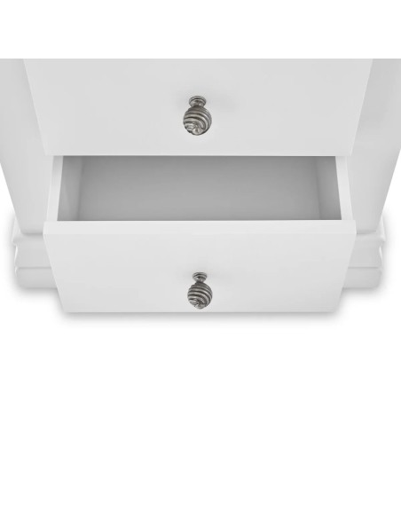 Weston 2 Drawer Bedside Locker - White