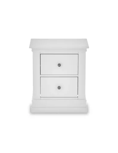 Weston 2 Drawer Bedside Locker - White