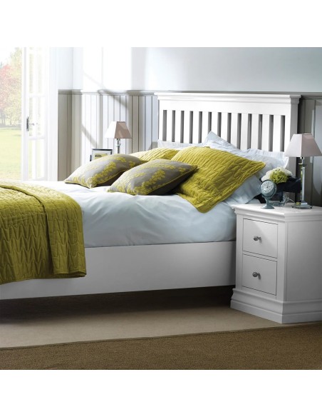 Weston 2 Drawer Bedside Locker - White