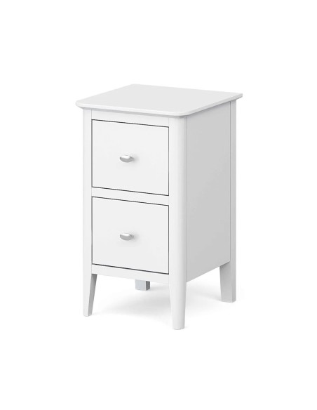 Ferndale Narrow Bedside Locker - White