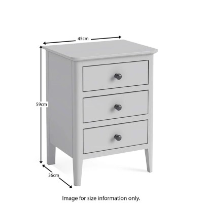 Marcus Bedside Locker - Grey