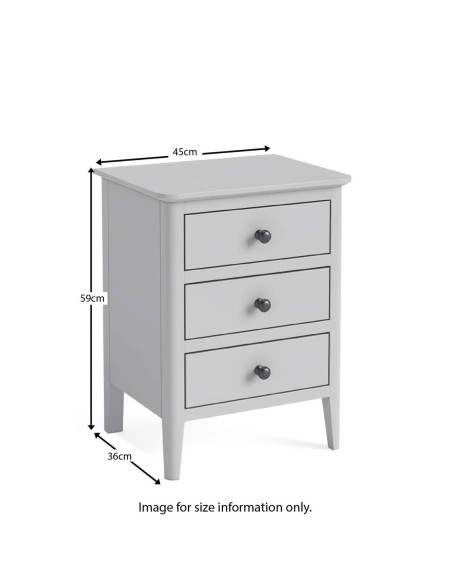 Marcus Bedside Locker - Grey