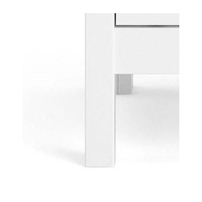 Madrid 2 Drawer Bedside Table - White