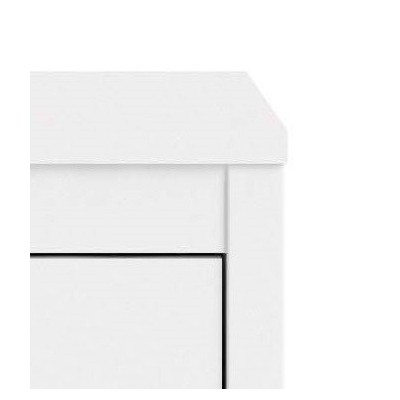 Madrid 2 Drawer Bedside Table - White