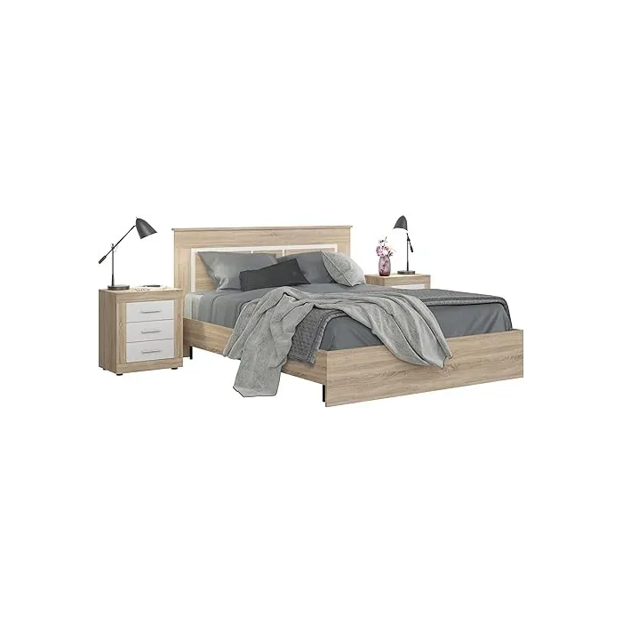 Camille Bedside Locker - Sonoma Oak/White