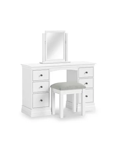 Weston Double Pedestal Dressing Table - White