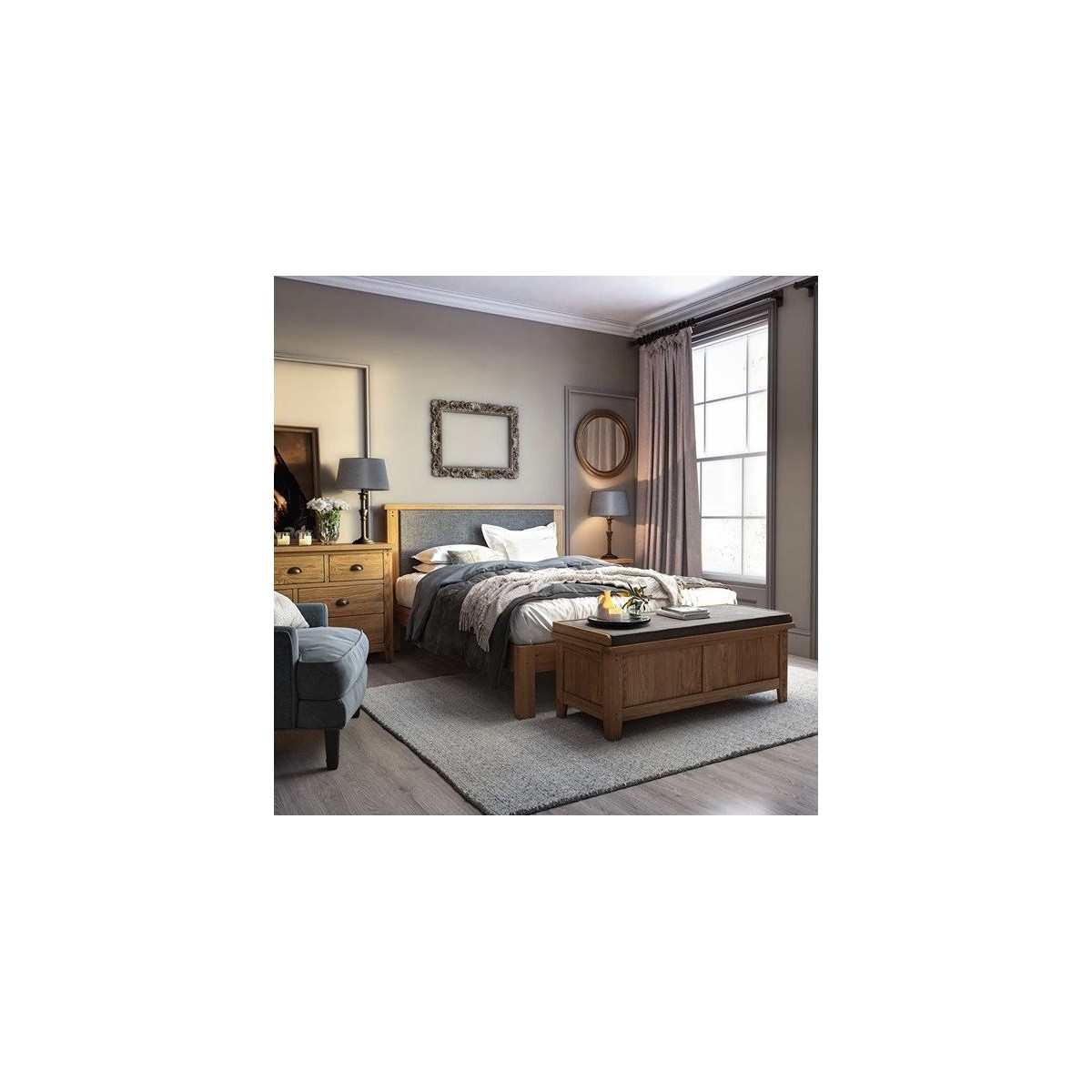 Blake Storage Bench - Oak