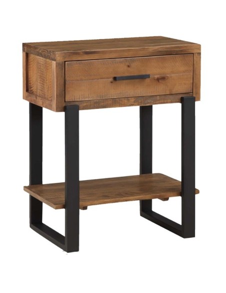 Pembroke Small Console Table - Rustic Pine/Black