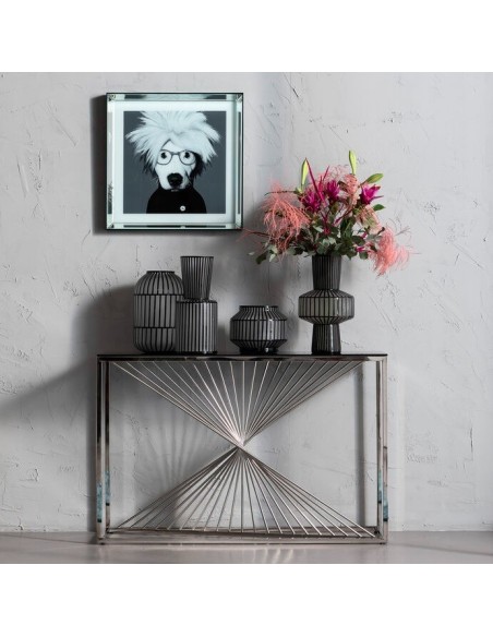 Calabria Console Table - Glass/Stainless Steel