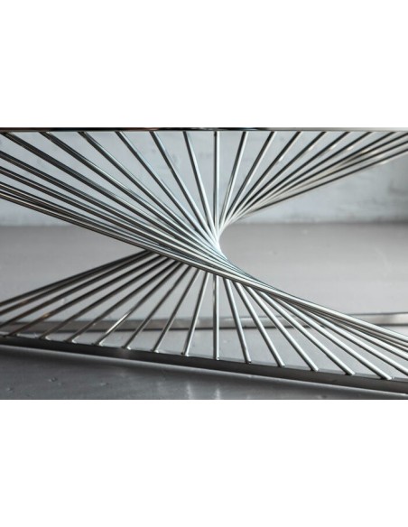 Calabria Console Table - Glass/Stainless Steel