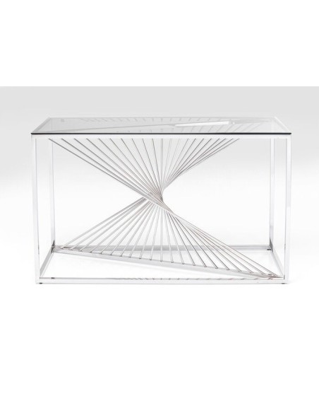Calabria Console Table - Glass/Stainless Steel