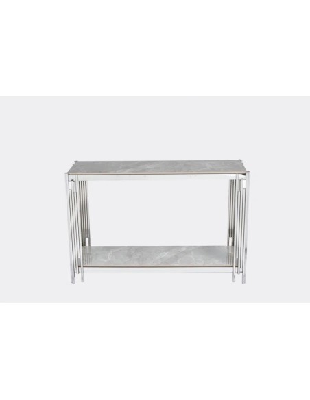 Belini Console Table - Sintered Stone/Stainless Steel
