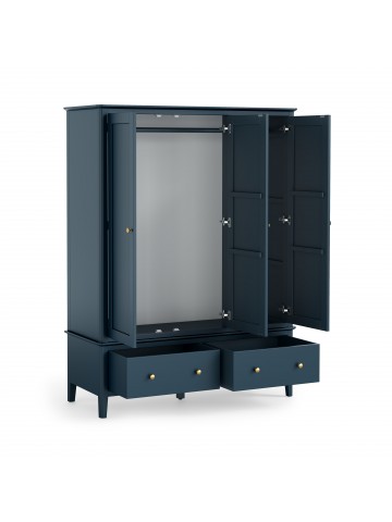 Olive 3 Door Wardrobe - Blue