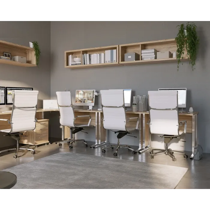 Office Line 1m Desk - Sonoma Oak
