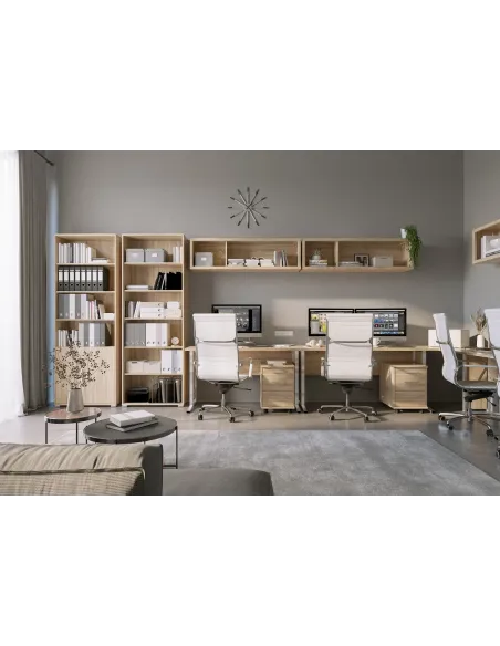 Office Line 1.4m Desk - Sonoma Oak