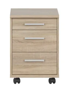 Office Line 3 Drawer Locker - Sonoma Oak