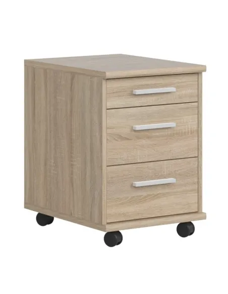 Office Line 3 Drawer Locker - Sonoma Oak