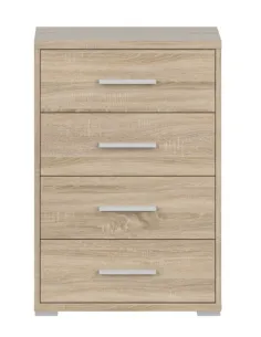 Office Line 4 Drawer Locker - Sonoma Oak