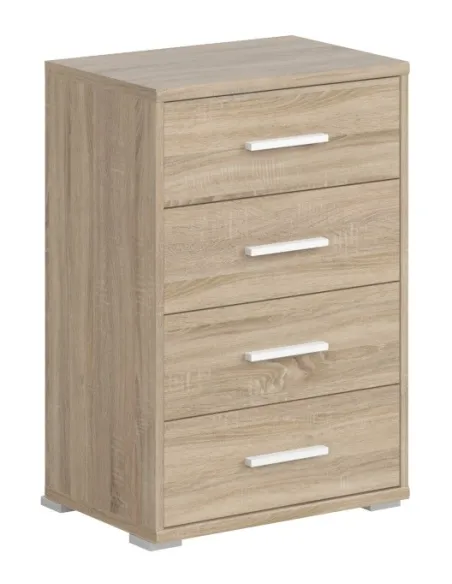 Office Line 4 Drawer Locker - Sonoma Oak