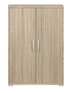 Office Line 2 Door Low Cabinet - Sonoma Oak