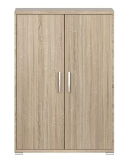 Office Line 2 Door Low Cabinet - Sonoma Oak