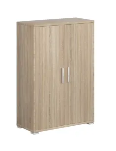 Office Line 2 Door Low Cabinet - Sonoma Oak 2